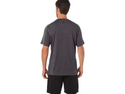 Best Sale ASICS STRIPE SHORT SLEEVE TEE Dark Grey Heather