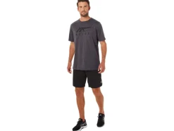 Best Sale ASICS STRIPE SHORT SLEEVE TEE Dark Grey Heather