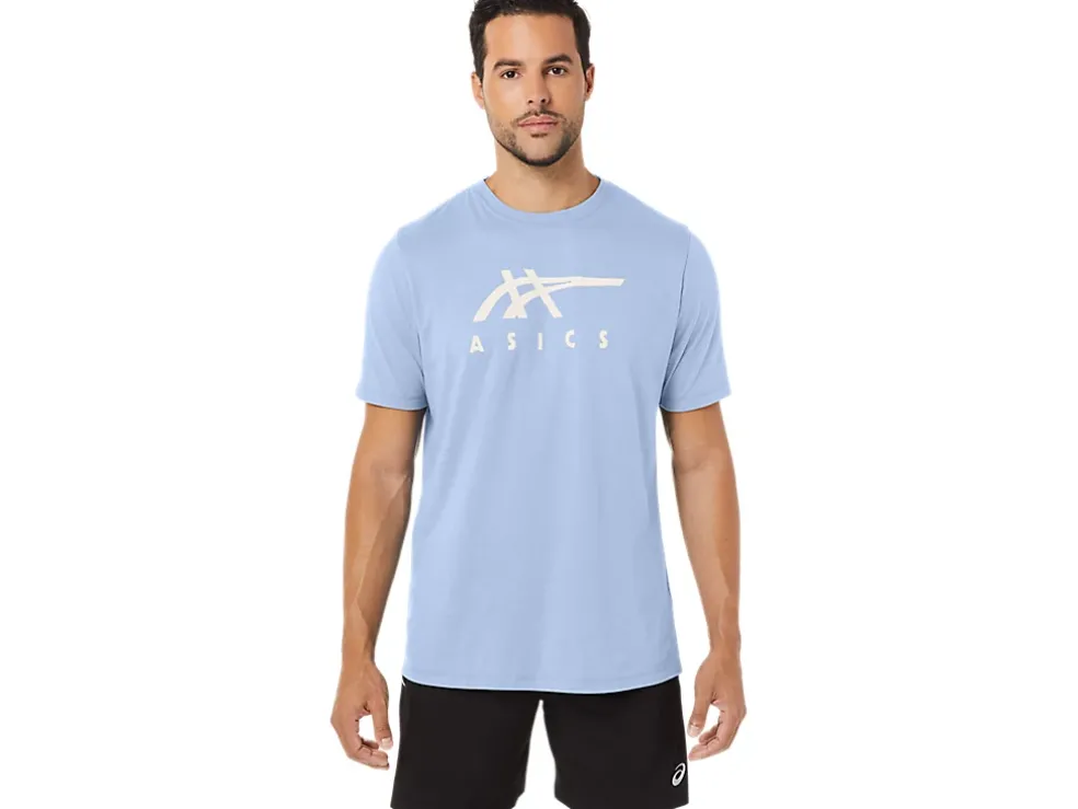 Flash Sale ASICS STRIPE SHORT SLEEVE TEE Soft Sky