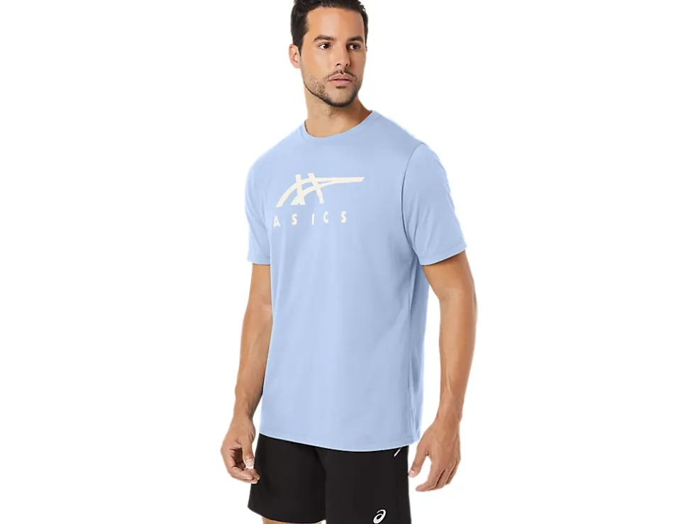 Flash Sale ASICS STRIPE SHORT SLEEVE TEE Soft Sky