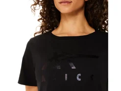 Hot ASICS STRIPES SHORT SLEEVE BOXY TEE Performance Black