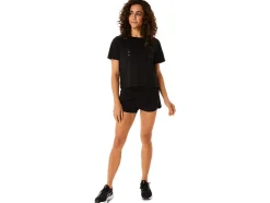 Hot ASICS STRIPES SHORT SLEEVE BOXY TEE Performance Black