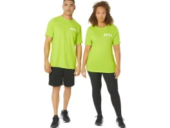 Outlet ASICS STRIPES SUNRISE TEE Lime Zest