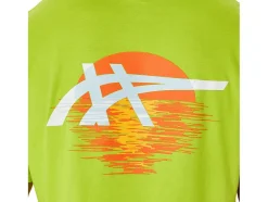 Outlet ASICS STRIPES SUNRISE TEE Lime Zest