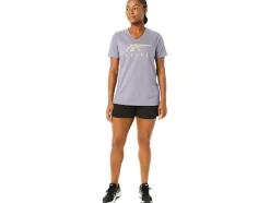 Store ASICS STRIPES V-NECK Dusk Violet