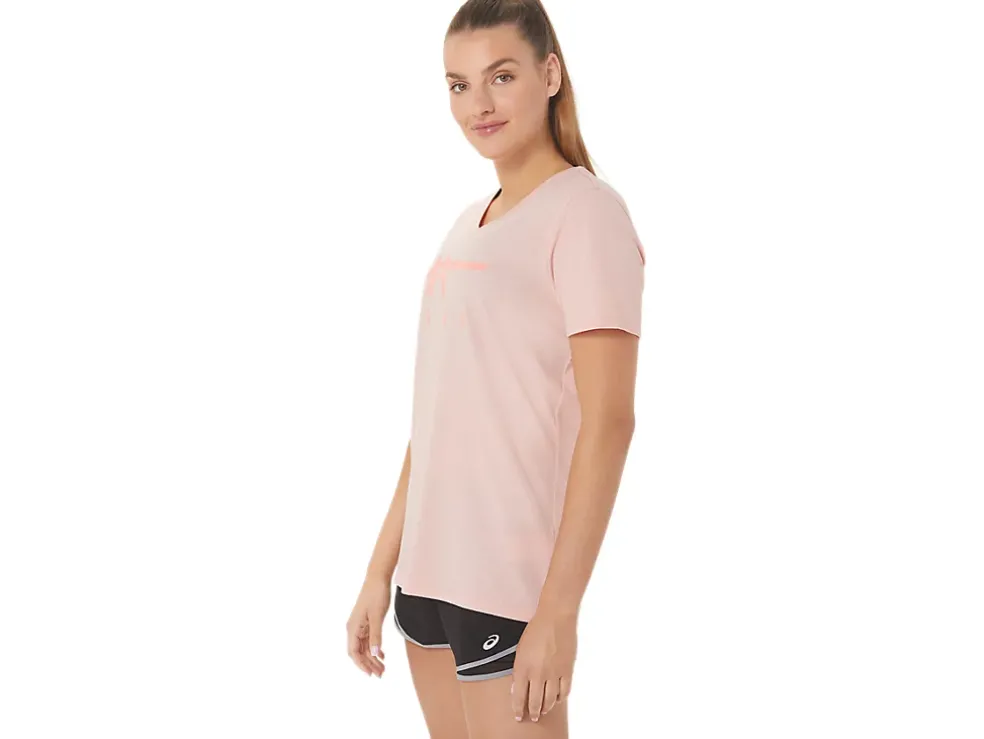 Cheap ASICS STRIPES V-NECK Frosted Rose
