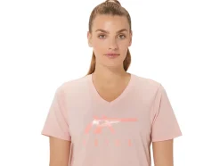 Cheap ASICS STRIPES V-NECK Frosted Rose