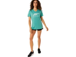 New ASICS STRIPES V-NECK Sage Heather