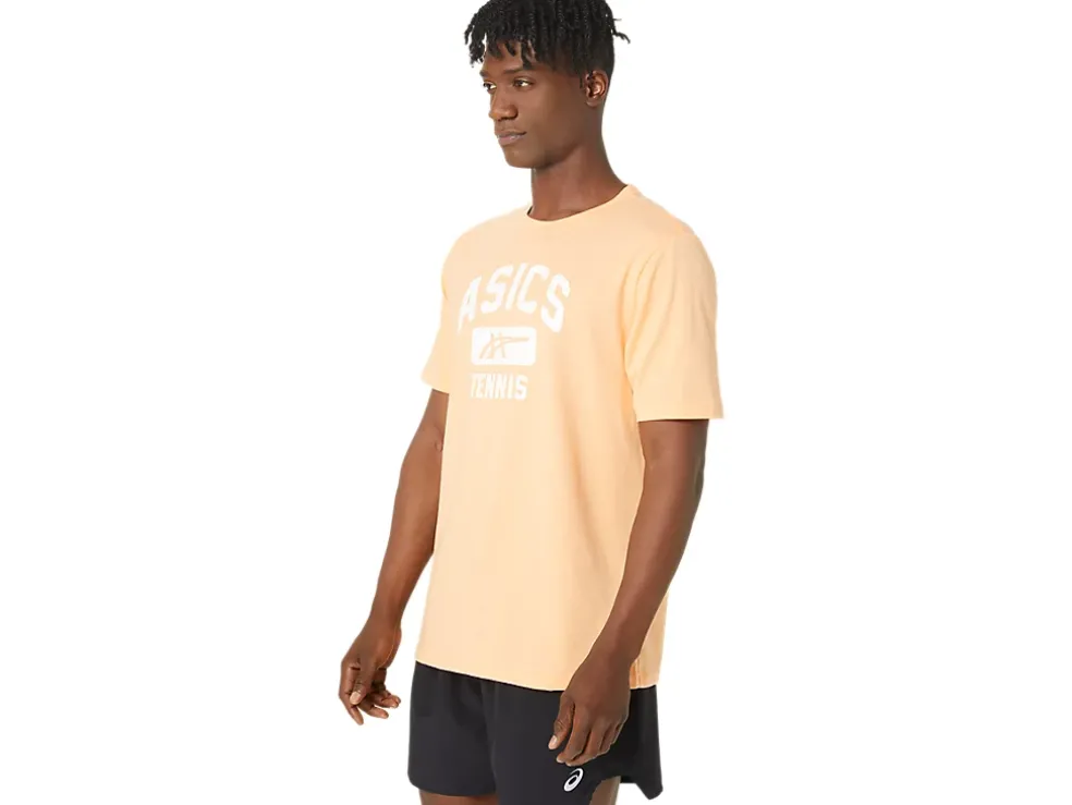 Cheap ASICS UNISEX TENNIS GRAPHIC TEE Summer Dune