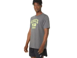 Discount ASICS UNISEX TENNIS GRAPHIC TEE Dark Grey Heather
