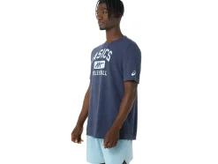 Cheap ASICS VOLLEYBALL GRAPHIC TEE Peacoat Heather