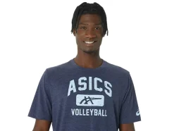 Cheap ASICS VOLLEYBALL GRAPHIC TEE Peacoat Heather