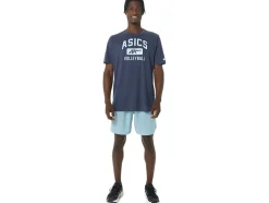 Cheap ASICS VOLLEYBALL GRAPHIC TEE Peacoat Heather
