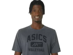Outlet ASICS VOLLEYBALL GRAPHIC TEE Dark Grey Heather