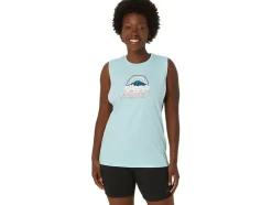 Sale ASICS YOUR ADVENTURE MUSCLE TEE Clear Blue