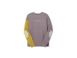 Outlet ASICS BIXANCE LONG SLEEVE Pewter Purple X Medallion Yellow