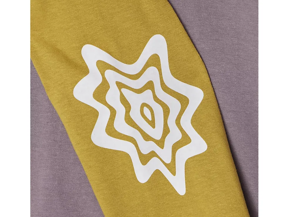 Outlet ASICS BIXANCE LONG SLEEVE Pewter Purple X Medallion Yellow