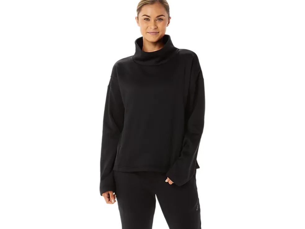 Best Sale ASICS BRUSHED KNIT PULLOVER Performance Black