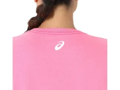 Store ASICS CARNATION SHORT SLEEVE V-NECK Hot Pink