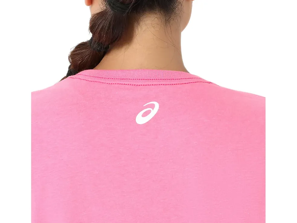 Store ASICS CARNATION SHORT SLEEVE V-NECK Hot Pink