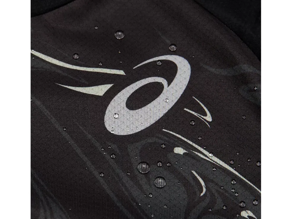 Hot ASICS CJ-LINE LIGHT SHORT SLEEVE TOP Performance Black/Whisper Green