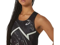 Best Sale ASICS CJ-LINE LIGHT SINGLET Performance Black/Whisper Green