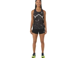Best Sale ASICS CJ-LINE LIGHT SINGLET Performance Black/Whisper Green