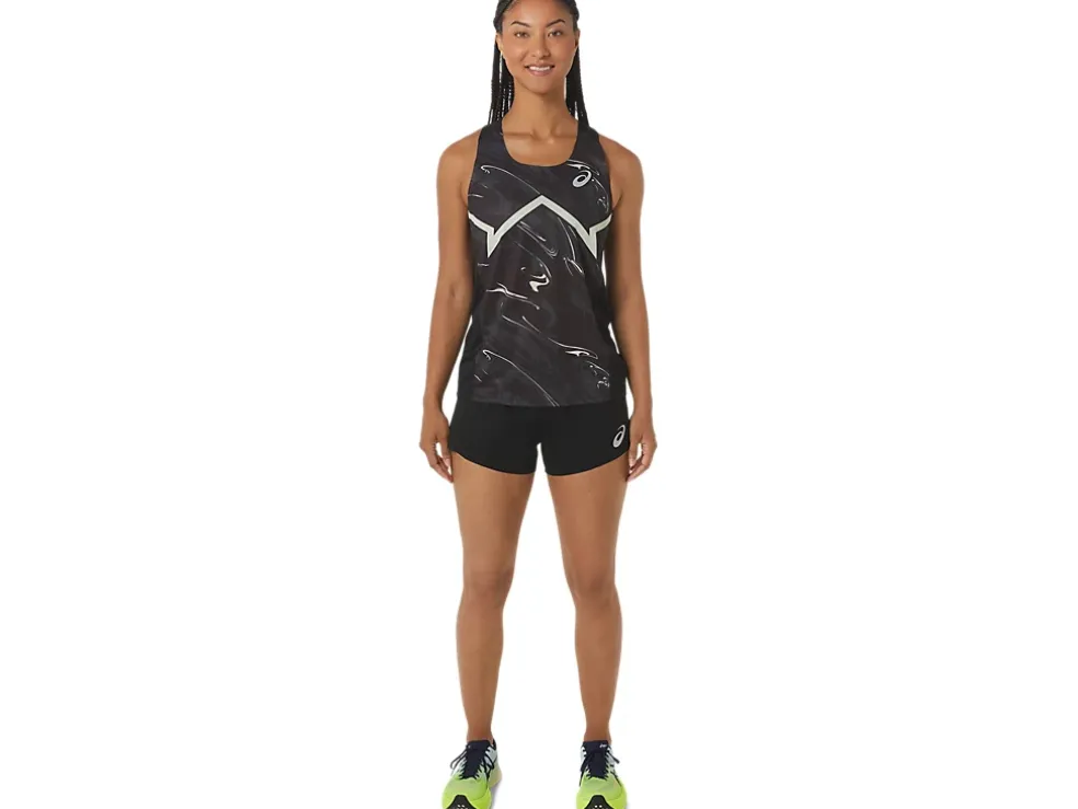 Best Sale ASICS CJ-LINE LIGHT SINGLET Performance Black/Whisper Green