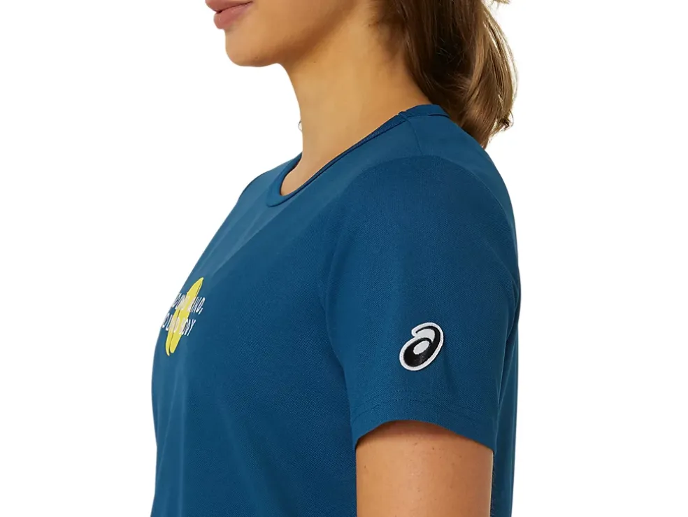 Clearance ASICS CLASSIC GRAPHIC TEE Mako Blue