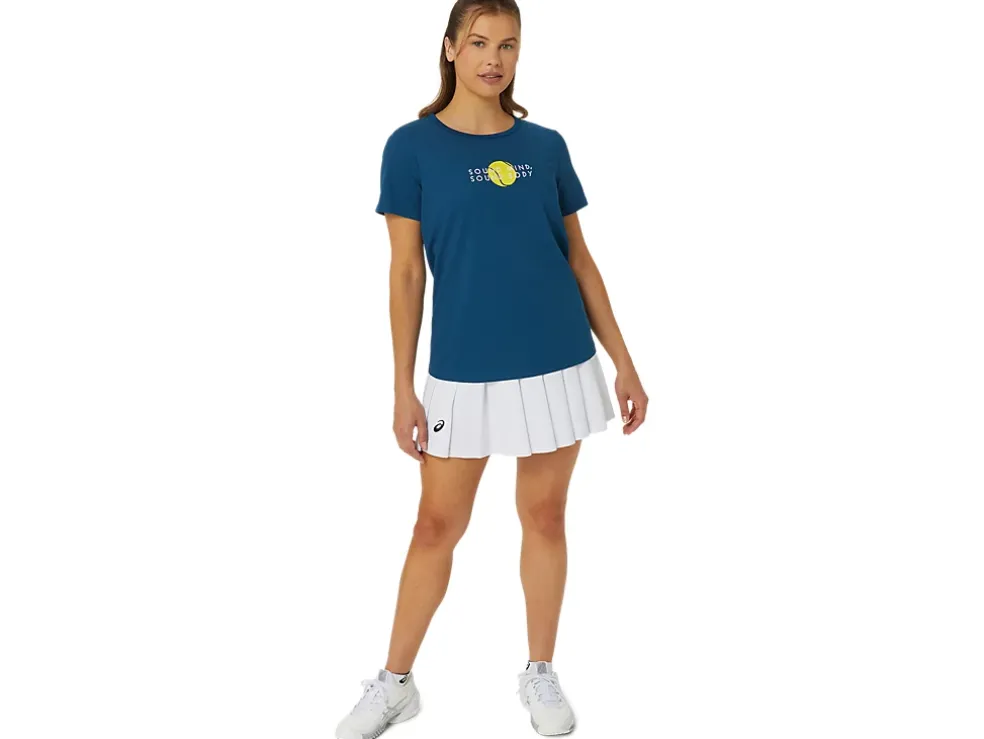 Clearance ASICS CLASSIC GRAPHIC TEE Mako Blue