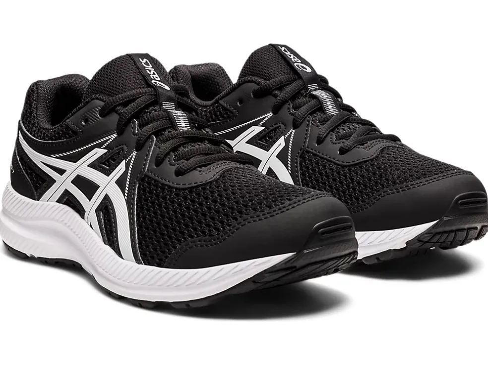 Best ASICS CONTEND 7 GRADE SCHOOL Black/White