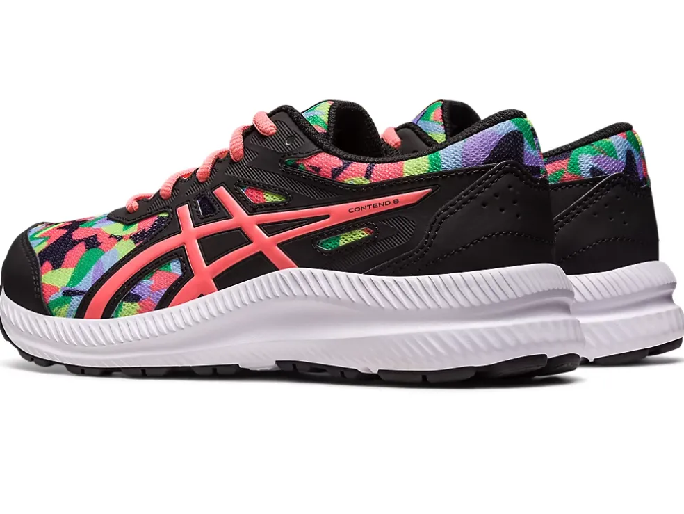 Best Sale ASICS CONTEND 8 GRADE SCHOOL Black/Papaya