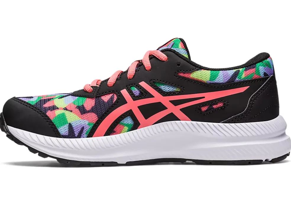 Best Sale ASICS CONTEND 8 GRADE SCHOOL Black/Papaya