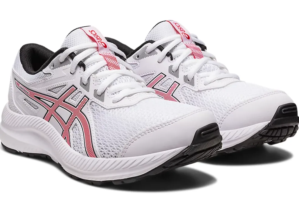 Fashion ASICS CONTEND 8 GRADE SCHOOL White/Electric Red