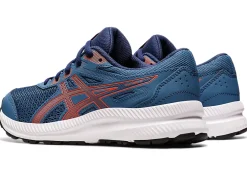 Best Sale ASICS CONTEND 8 GRADE SCHOOL Azure/Cherry Tomato