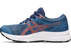 Best Sale ASICS CONTEND 8 GRADE SCHOOL Azure/Cherry Tomato