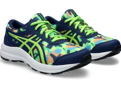 Shop ASICS CONTEND 8 GRADE SCHOOL Blue Expanse/Electric Lime
