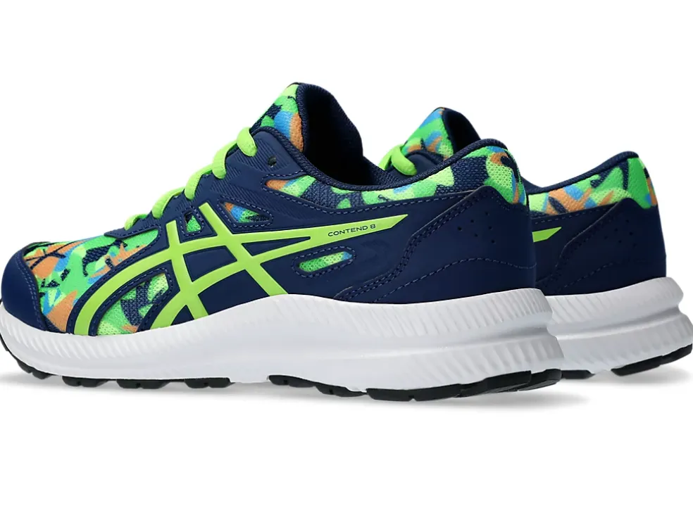 Shop ASICS CONTEND 8 GRADE SCHOOL Blue Expanse/Electric Lime
