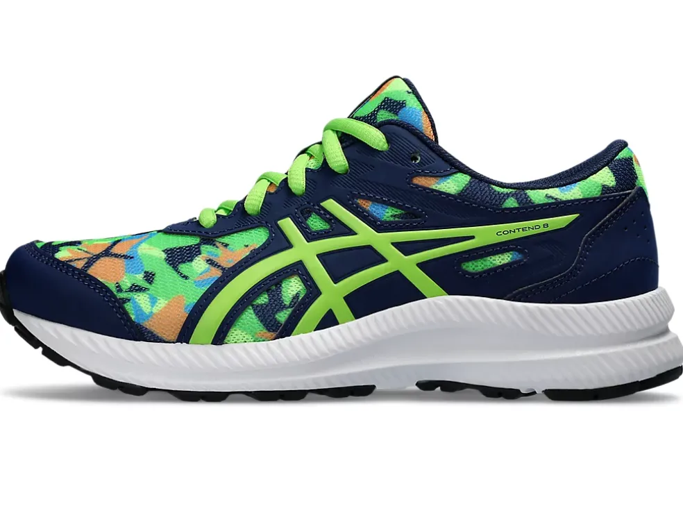 Shop ASICS CONTEND 8 GRADE SCHOOL Blue Expanse/Electric Lime