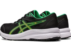 Shop ASICS CONTEND 8 GRADE SCHOOL Black/Lime Zest