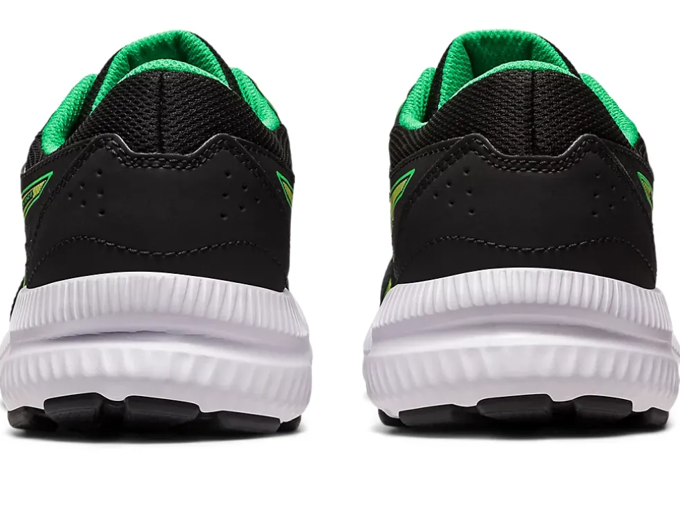Shop ASICS CONTEND 8 GRADE SCHOOL Black/Lime Zest