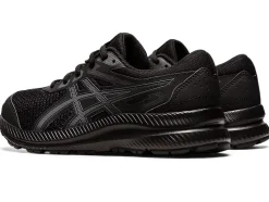 Discount ASICS CONTEND 8 GRADE SCHOOL Black/Carrier Grey