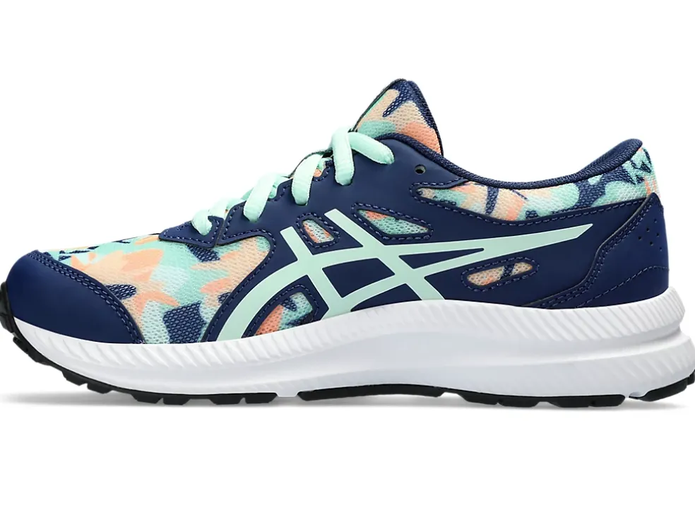 Discount ASICS CONTEND 8 GRADE SCHOOL Blue Expanse/Mint Tint