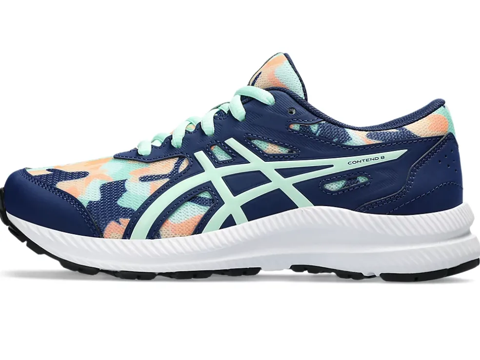 Discount ASICS CONTEND 8 GRADE SCHOOL Blue Expanse/Mint Tint