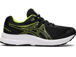 Sale ASICS CONTEND 7 GRADE SCHOOL Black/Hazard Green