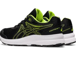 Sale ASICS CONTEND 7 GRADE SCHOOL Black/Hazard Green