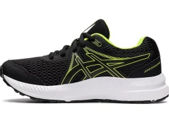 Sale ASICS CONTEND 7 GRADE SCHOOL Black/Hazard Green