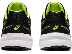 Sale ASICS CONTEND 7 GRADE SCHOOL Black/Hazard Green
