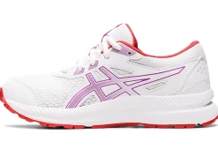 Shop ASICS CONTEND 8 GRADE SCHOOL White/Orchid
