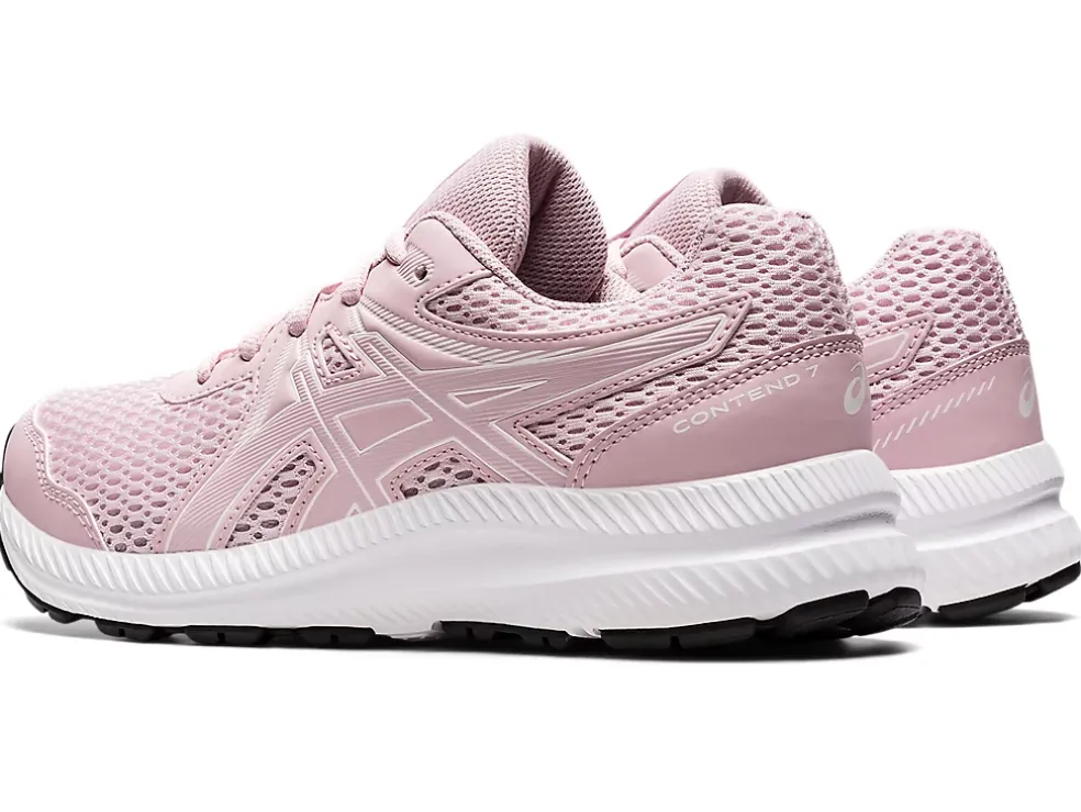 Store ASICS CONTEND 7 GRADE SCHOOL Barely Rose/White